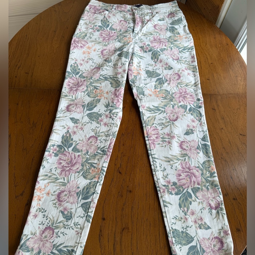 Vinatge Floral Colored Jeans Gloria Vanderbilt Amanda Womens 10 Y2K